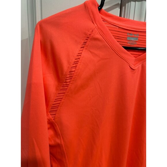 Hind Orange Long Sleeve Activewear Top Size Large Lightweight Gym Athleisure - Picture 4 of 10
